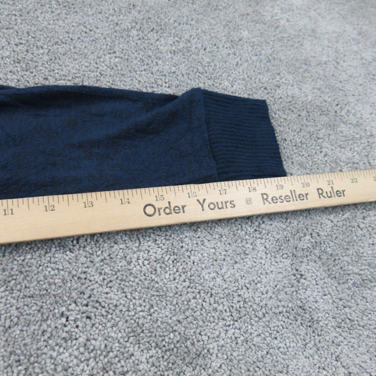 Lucky Brand Women Pullover Knitted Sweater Long Sleeves Side Slit Blue SZ Medium
