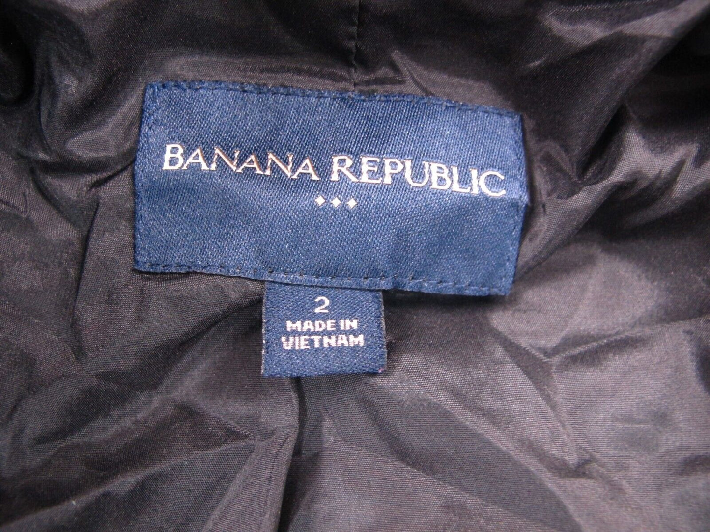 Banana Republic Womens Blazer Coat Single Breasted Long Sleeve Black Size 2