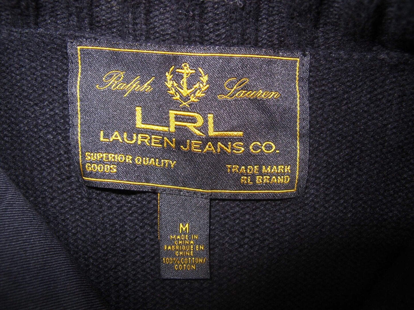 Lauren Ralph Lauren Womens Pullover Sweater Long Sleeves High Neck Black Size M