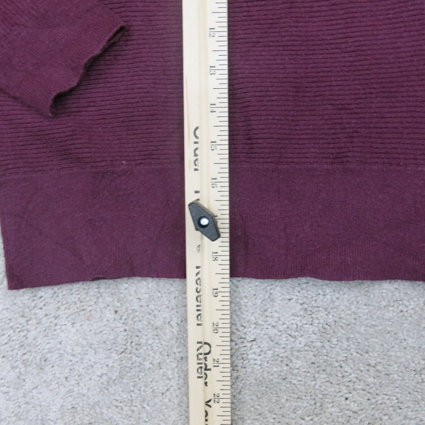 Express Womens Pullover Cropped Sweater Long Sleeves Crew Neck Maroon Size Small