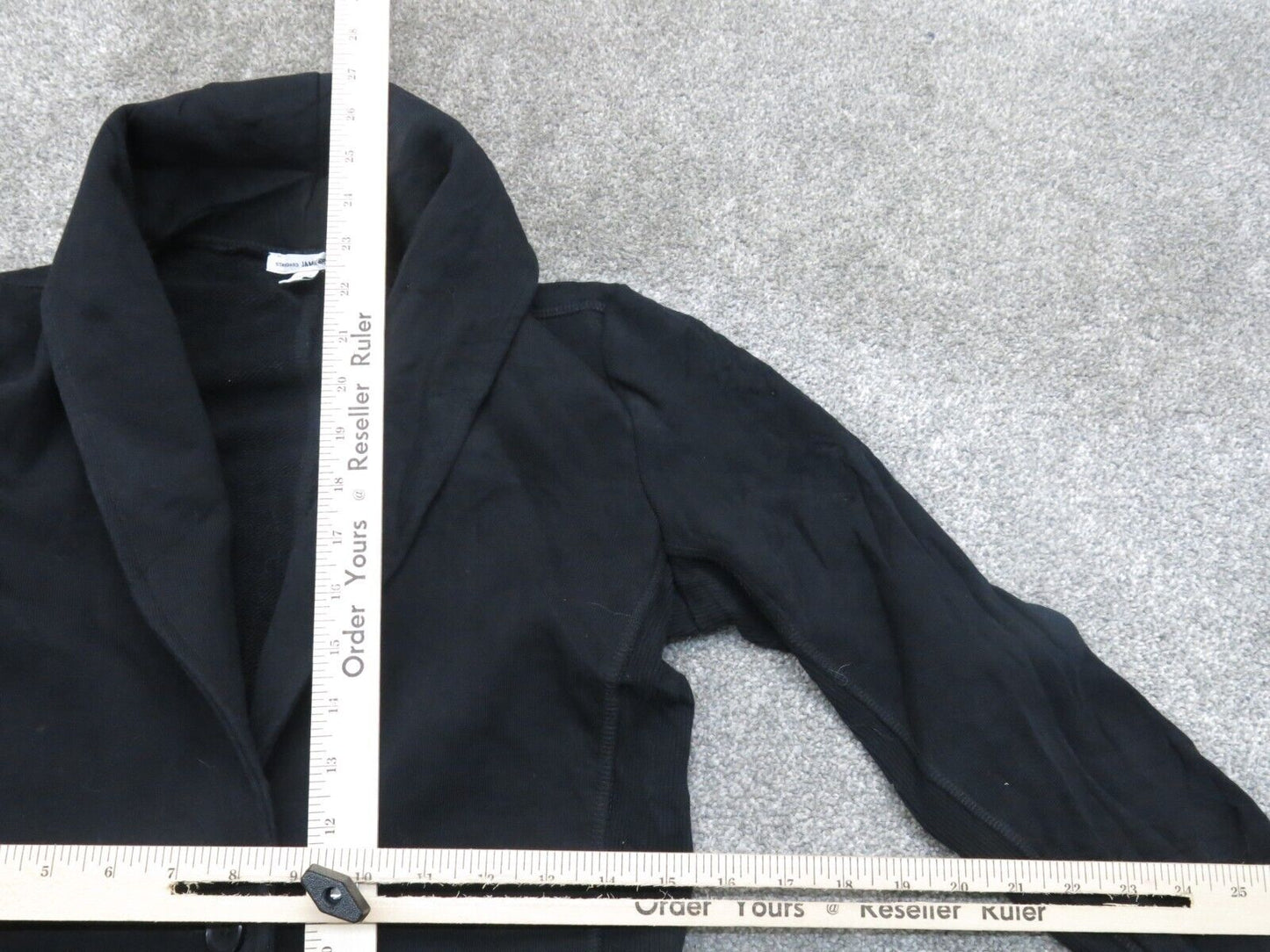 James Pease Women Blazer Coat Single Breasted Long Sleeve Pocket Black Size 3