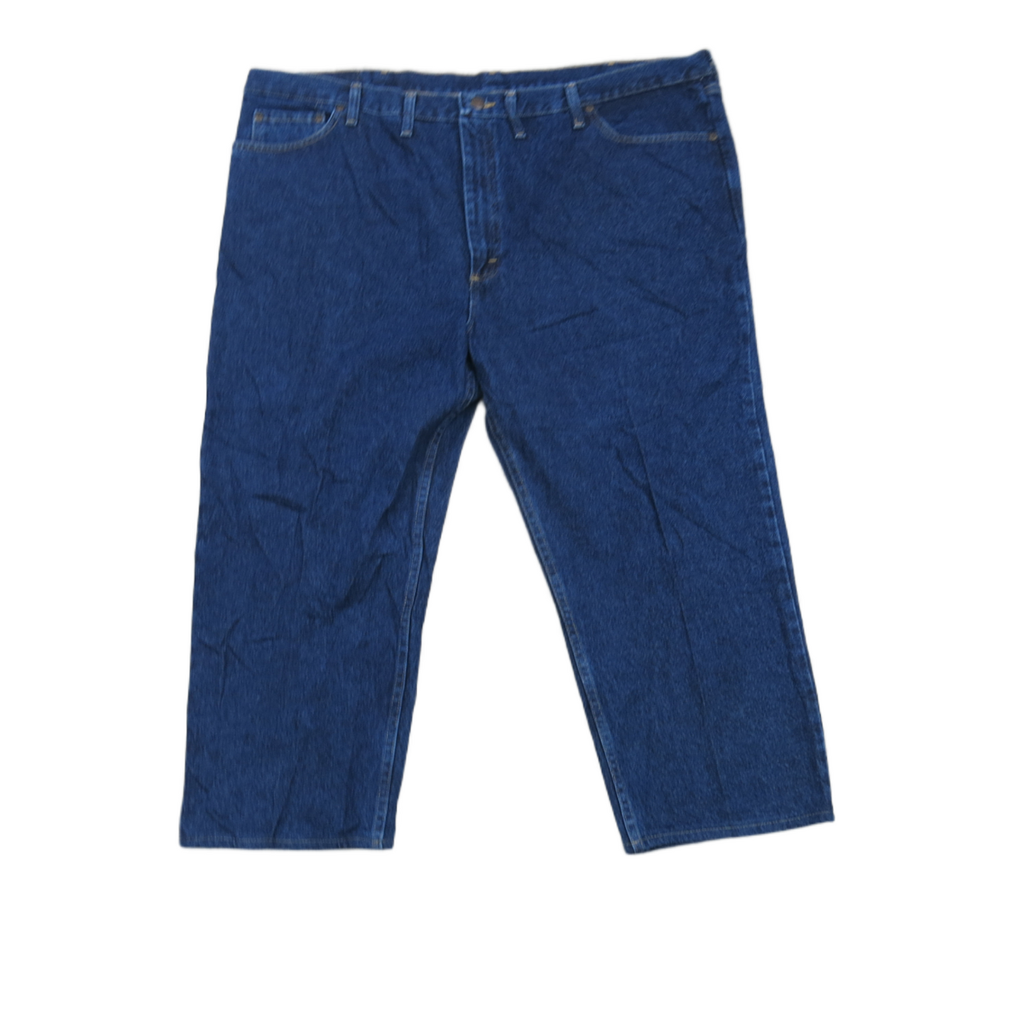 Wrangler Mens Jeans Straight Leg High Rise 100% Cotton Pockets Blue Size W48XL30