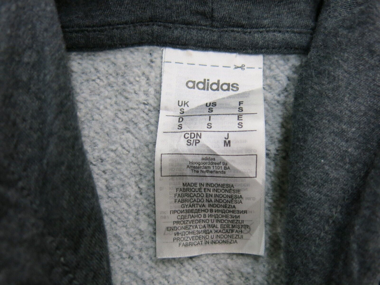Adidas Mens Pullover Hoodie Sweatshirt Drawstring Long Sleeve Black Size Small
