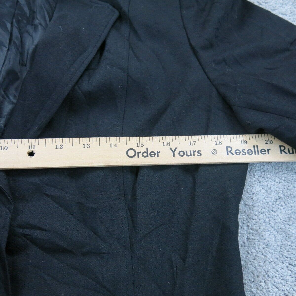 Talbots Womens Blazer Coat Single Breasted Long Sleeve Pockets Black Size 12