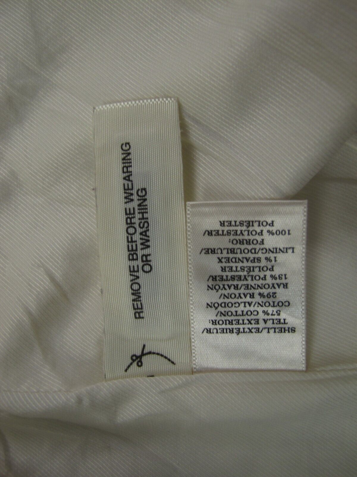 ANN Taylor Womens Blazer Coat Single Breasted Long Sleeves Pockets White Size 14