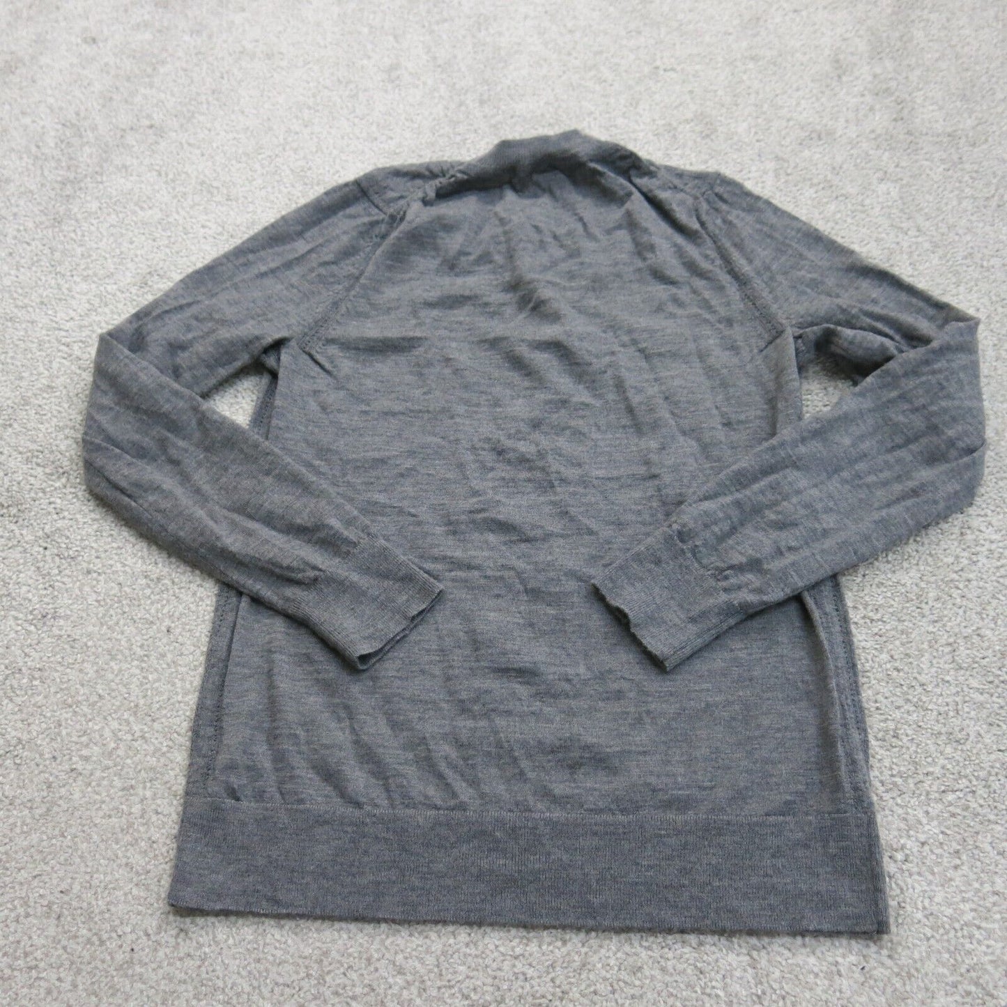 Banana Republic Womens Pullover Sweater Crew Neck Solid Heather Gray Size Medium