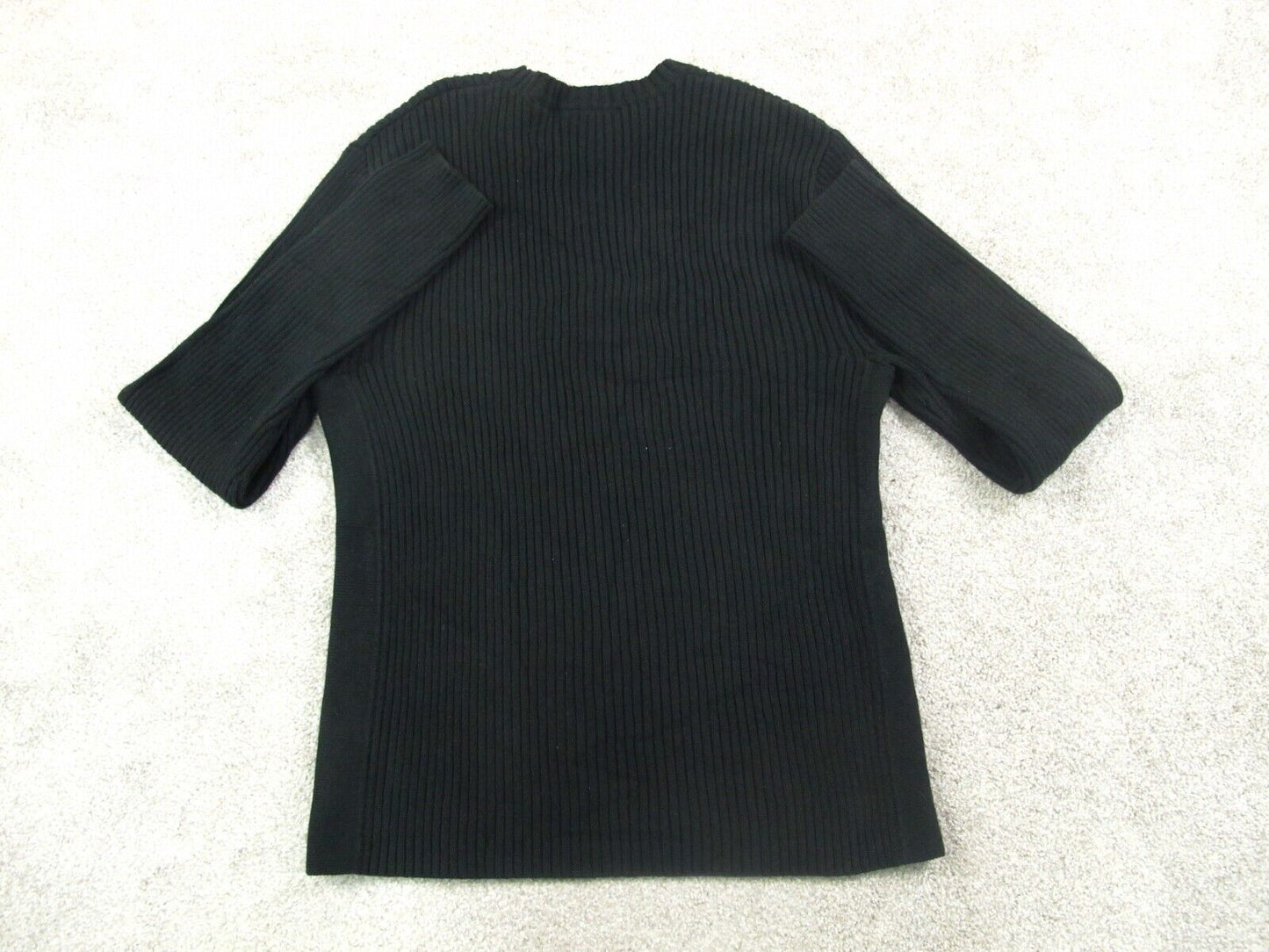Express Womens Pullover Knitted Sweater 100% Cotton Crew Neck Black Size Small