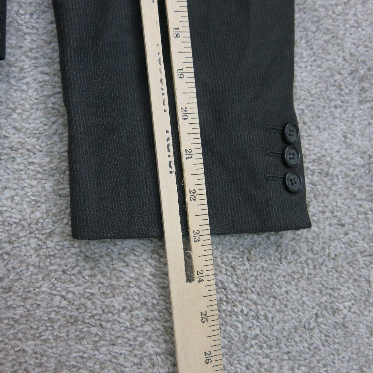 Dillard's Mens Blazer Coat Jacket Collard 100% Wool Long Sleeves Black Size 4