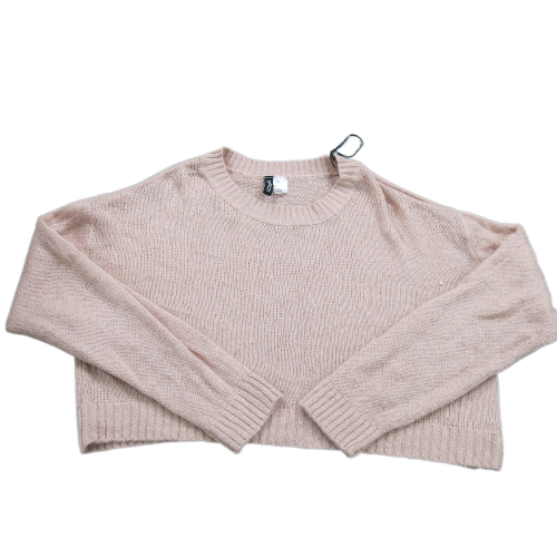 H&M Womens Pullover Crew Neck Sweater Top Long Sleeves Peach Size Large