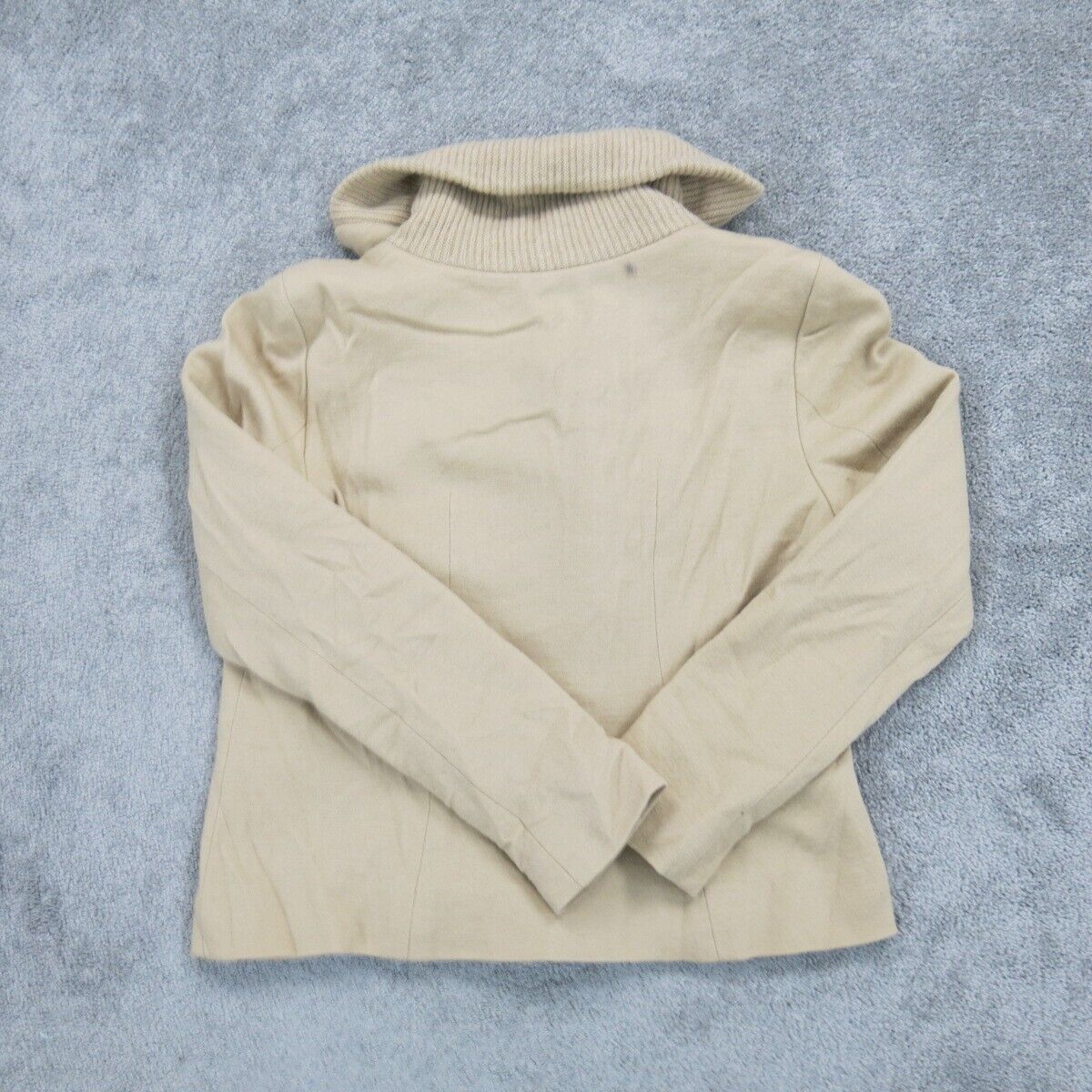 Ann Taylor Womens Blazer Coat Jackets Long Sleeves Full Zip Up Beige Size 6P