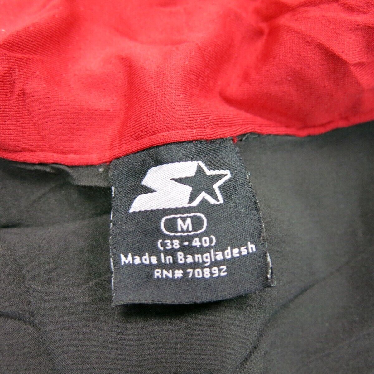 Vintage 90s Starter Mens Windbreaker Jacket Full Zip Long Sleeve Black SZ Medium
