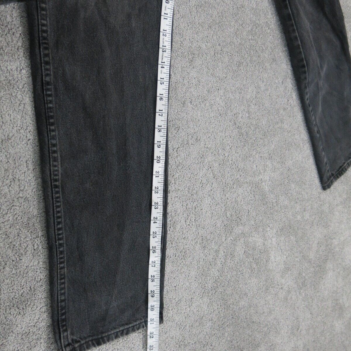 Wrangler Mens Jeans Straight Leg Jeans High Rise 100% Cotton Black Size W13XL32