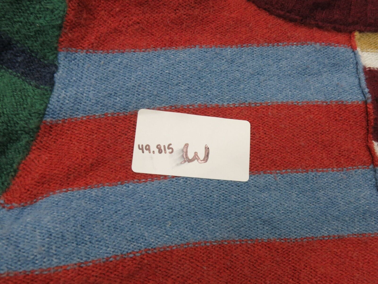 American Eagle Womens Sweater Knitted Round Neck Long Sleeves Blue Red Size XS