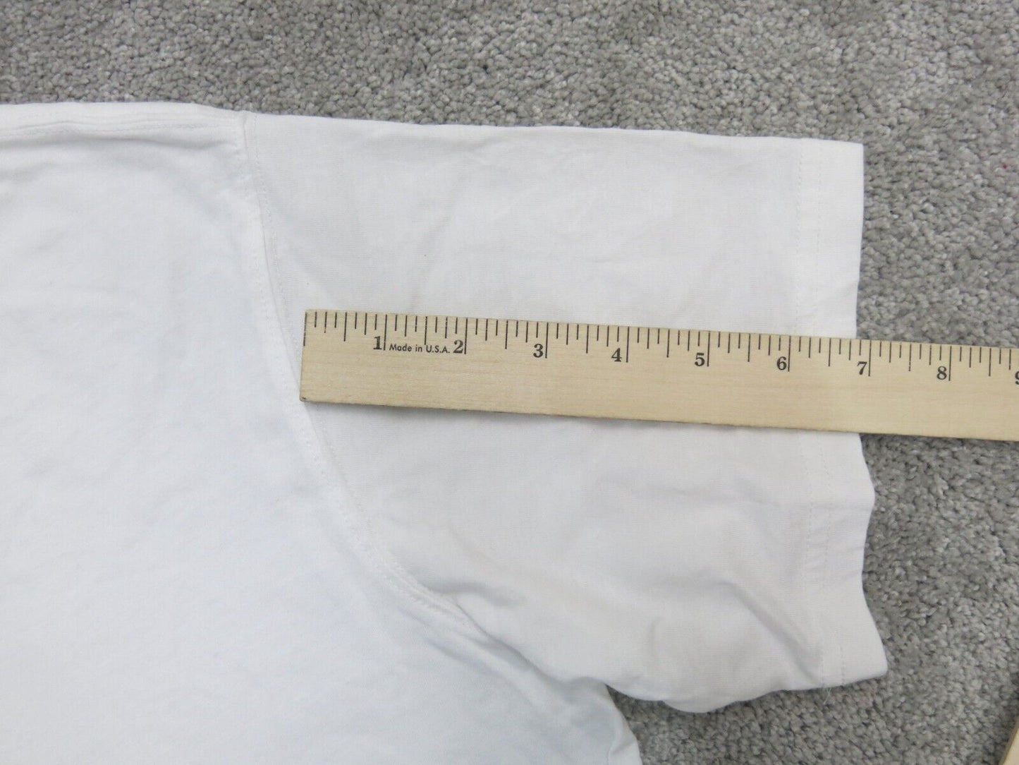 Divided by H&M Womens Cropped Blouse Top Short Sleeves Crew Neck White SZ Medium