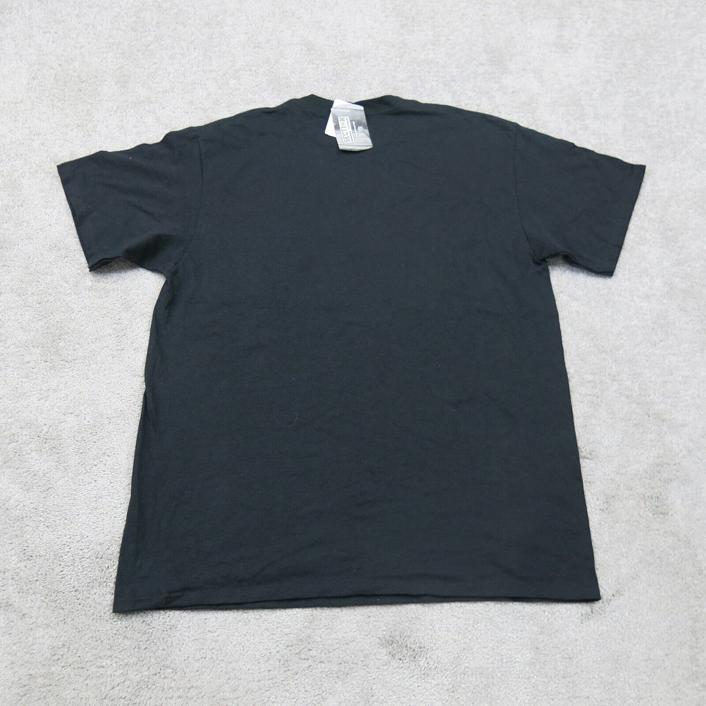 NWT Section By Majestic Mens Crew Neck T Shirt Short Sleeves Graphic Black SZ L