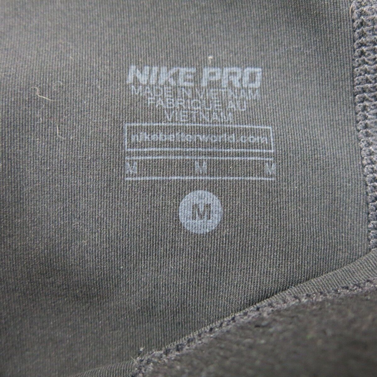 Nike Pro Womens Capri Pants High Elastic Waist Mid Rise Black Size Small