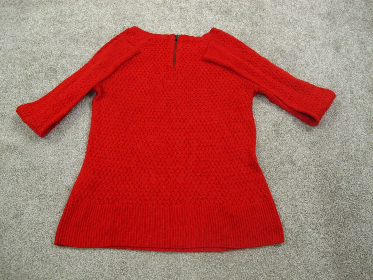 American Eagle Outfitter Womens Pullover Sweater Bac Zip Long Sleeves Red Size S