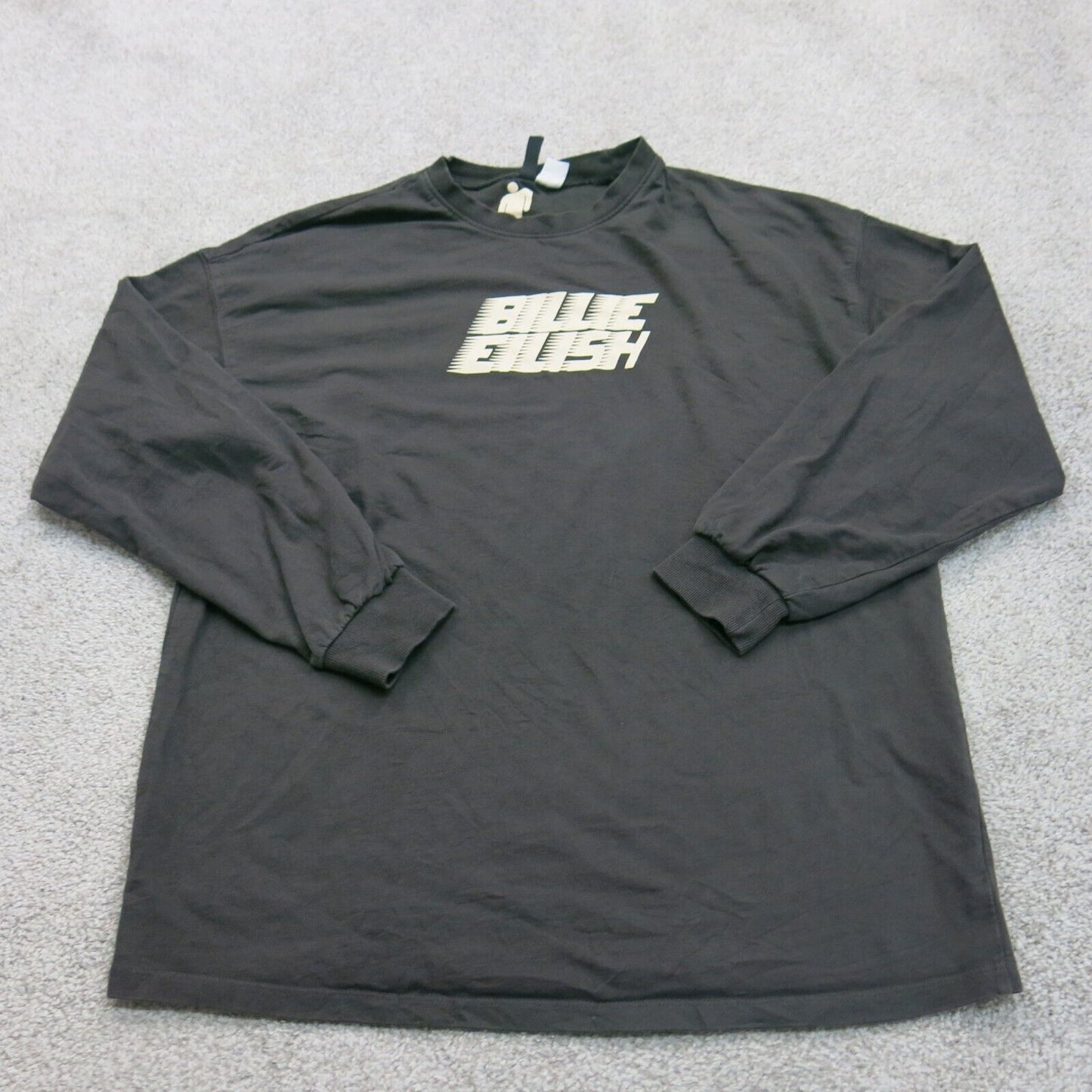 H&M Mens Sweatshirt Graphic Long Sleeves Crew Neck Pullover Black Size Small