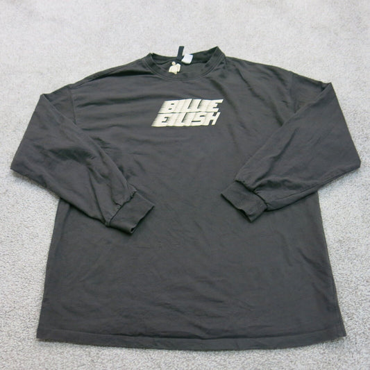 H&M Mens Sweatshirt Graphic Long Sleeves Crew Neck Pullover Black Size Small
