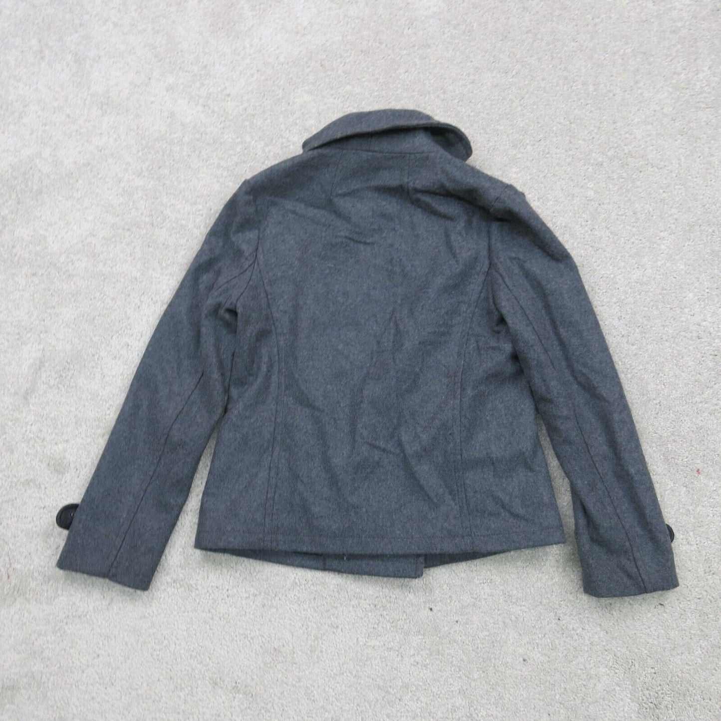 Gap Womens Blazer Coat Double Breasted Long Sleeve Pockets Black Size X Small