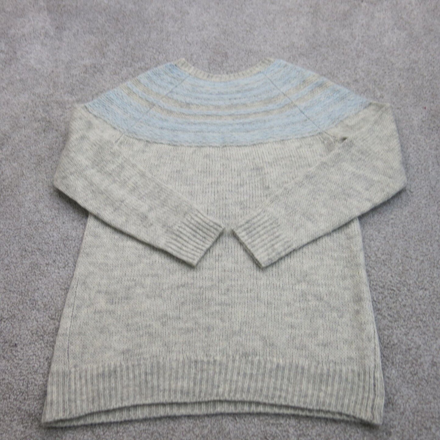 ANN Taylor Loft Womens Pullover Sweater Crew Neck Long Sleeves Ivory Size XS