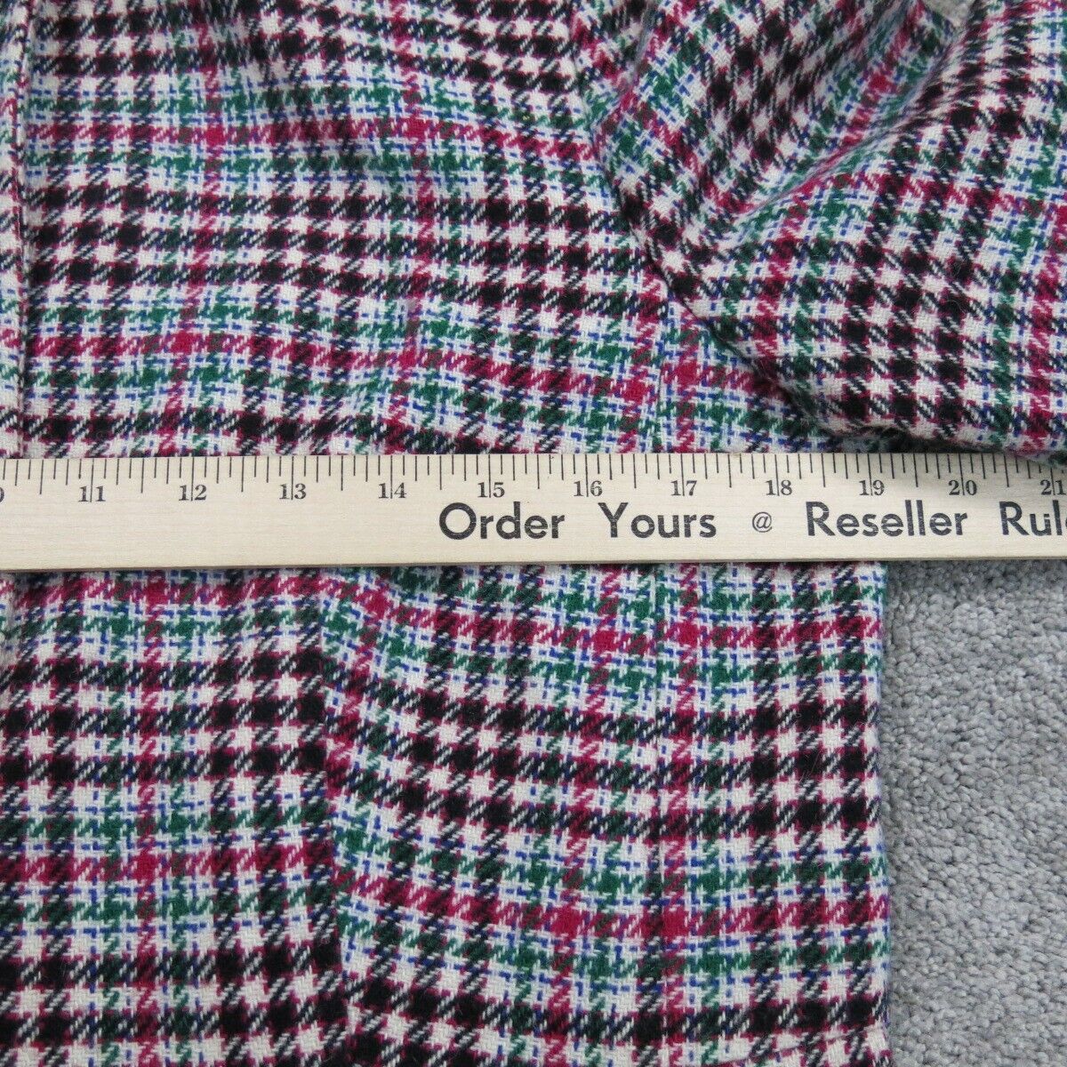Talbots Women Tweed Coat Jacket Front Button Long Sleeve White Red Size 12