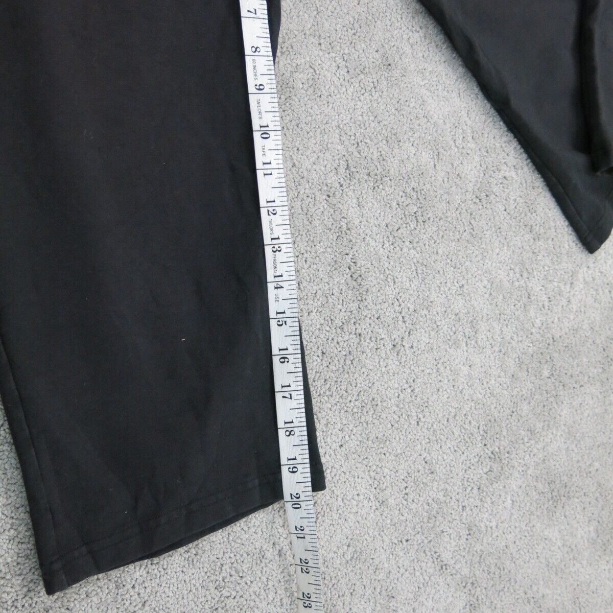 Talbots Womens Yoga Capri Legging Elastic Waist Pull on Pockets Black Medium