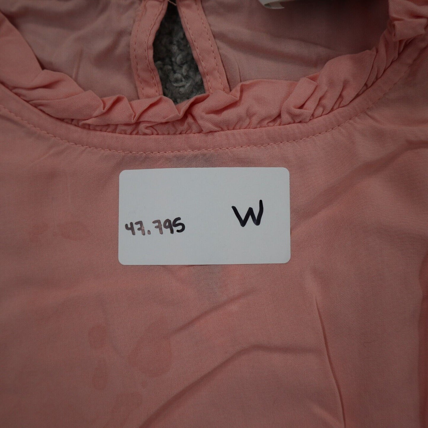 Loft Womens Casual Blouse Top Ruched Short Sleeves Round Neck Pink Size Small