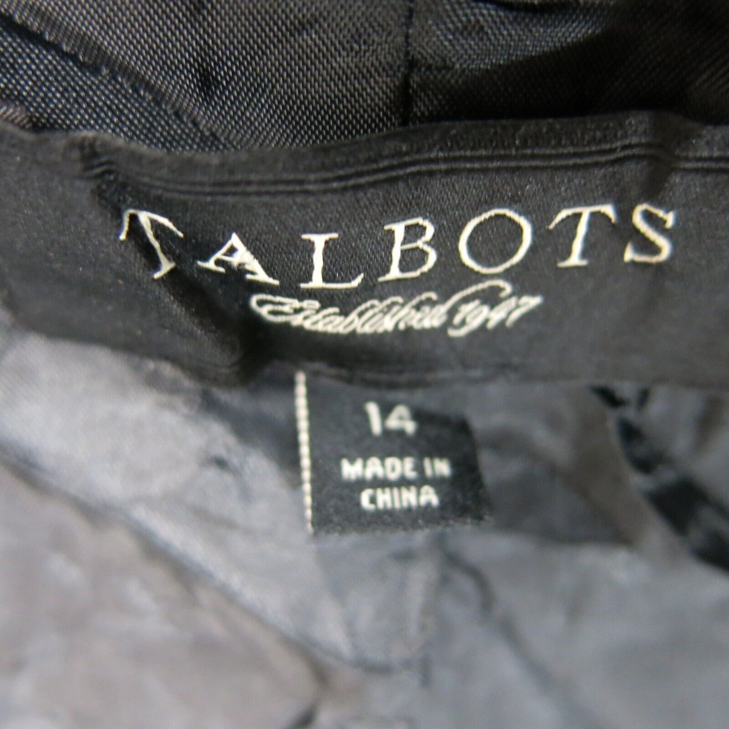 Talbots Womens Paisley Print Single Breasted Blazer Coat Purple Black Size 14