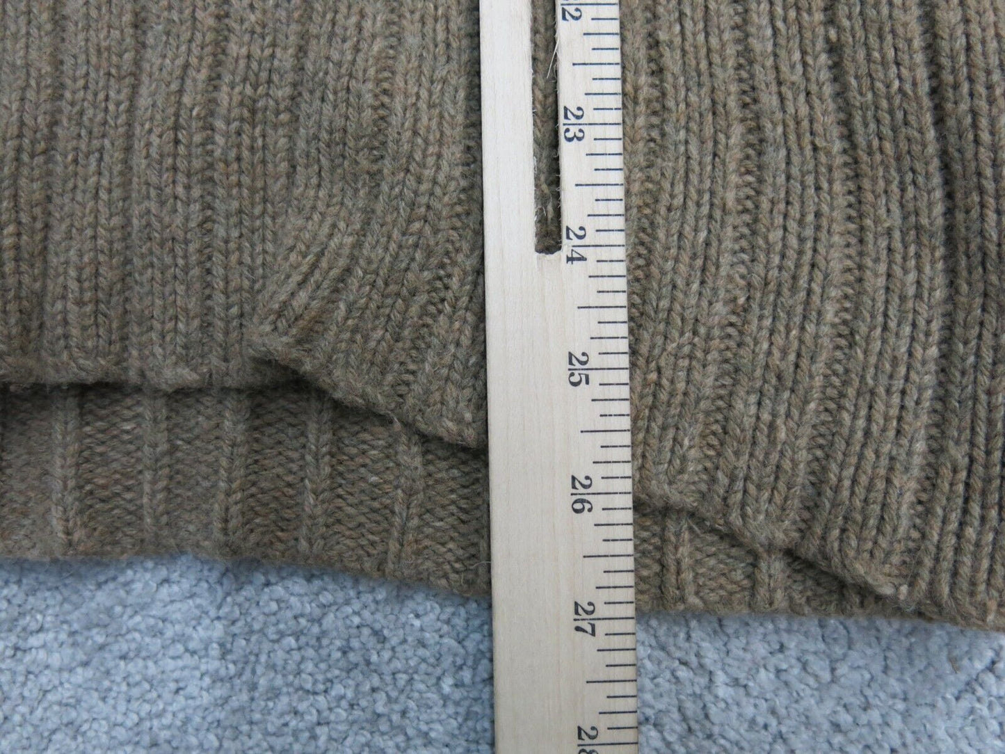 Old Navy Womens Pullover Shawl Sweater Eyelet Knitted Long Sleeves Beige Size S