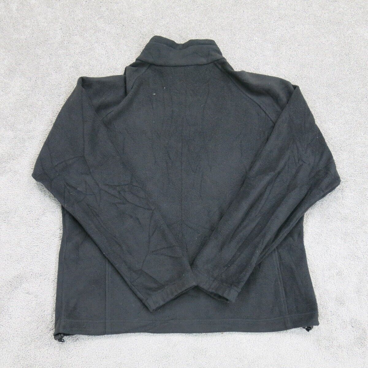 Columbia Womens Jacket Full Zip Up Fleece Jacket Long Sleeves Mock Neck Black XL