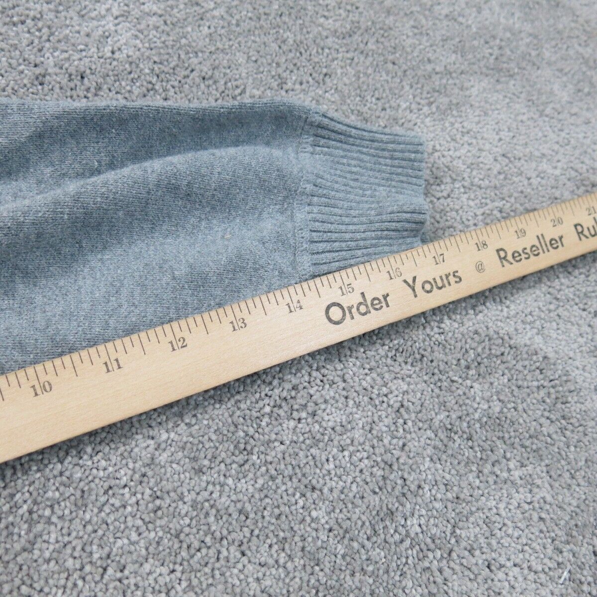 Lands End Mens Pullover Sweater Knitted Long Sleeve Mock Neck Gray Size Large