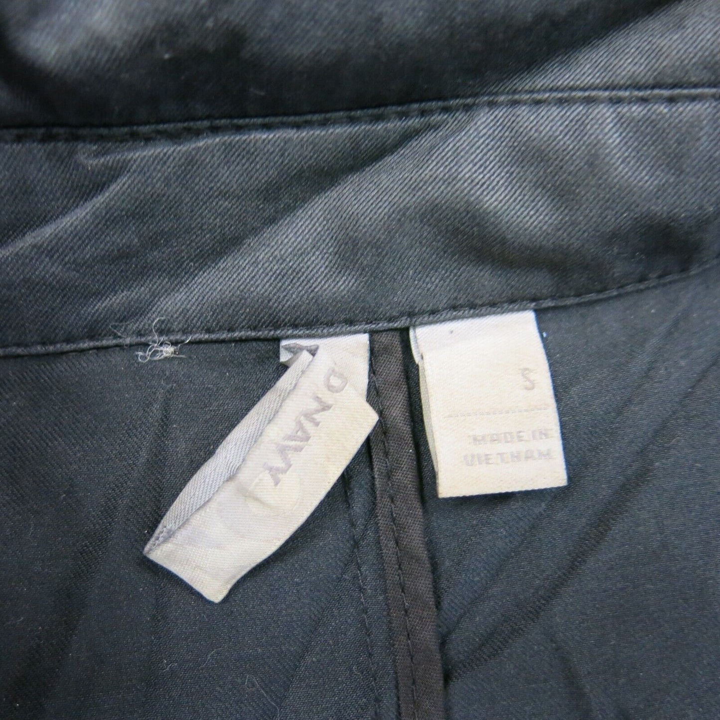 Old Navy Womens Trench Coat Double Breasted Half Sleeve Pockets Black Size Small