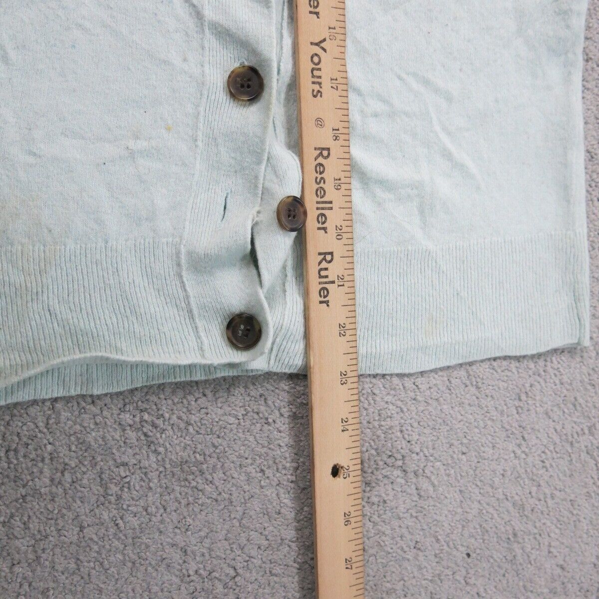 j. Crew Women Knitted Cardigan Sweater Long Sleeve Front Button Light Blue SZ XS