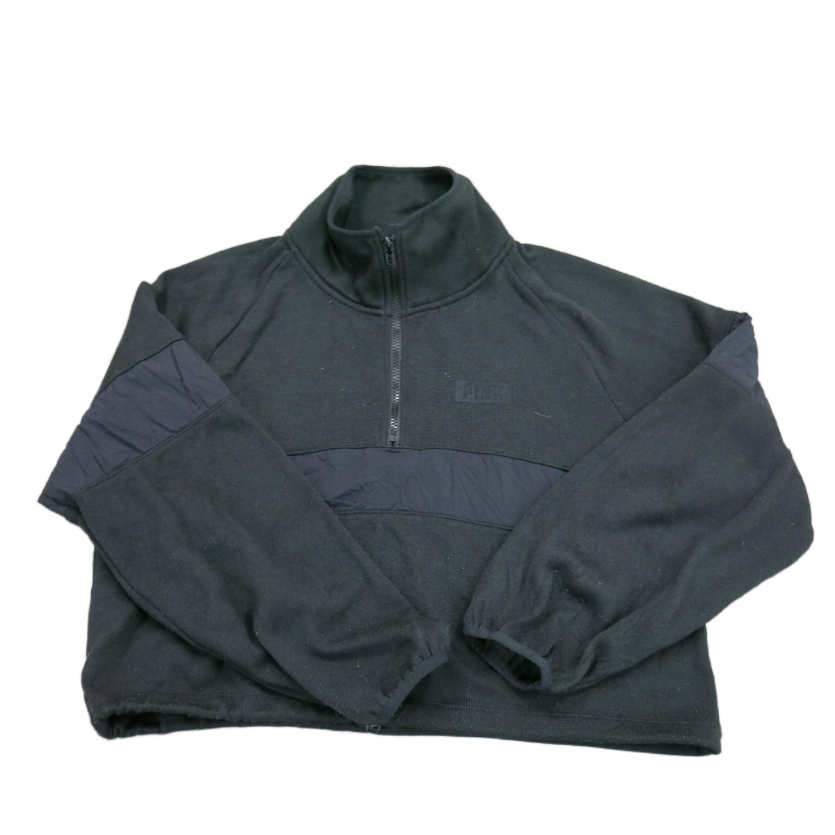 Pink Victorias Secret Womens Jacket 1/4 Zip Fleece Jacket Long Sleeves Black M