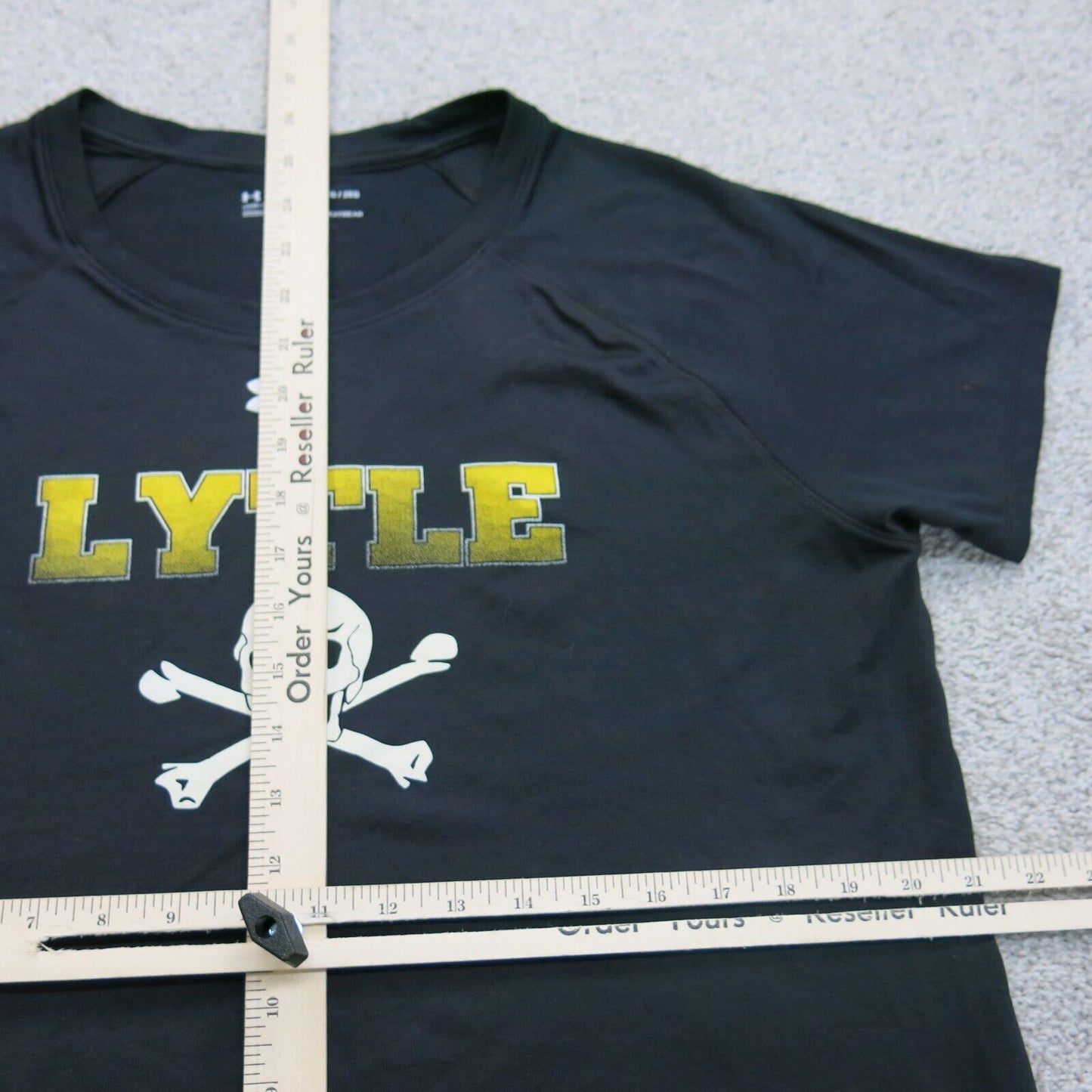 Under Armour Mens Crew Neck T-Shirt Pirates Lytle Loose Heatgear Black Size 2XL