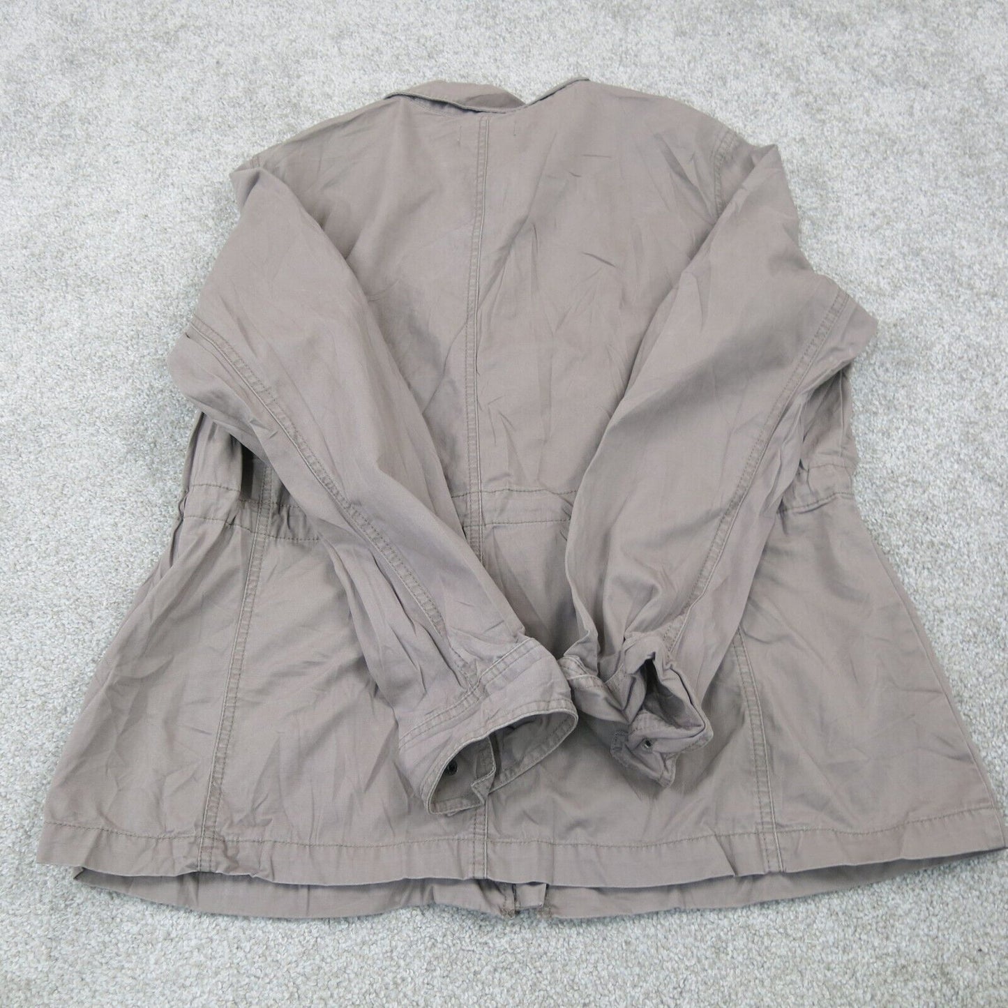 LOFT ANN Taylor Womens Full Zip Coat Jacket Long Sleeves Pockets Gray Size XL