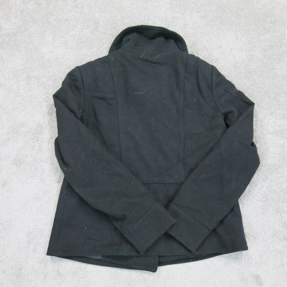 Banana Republic Womens Pea Coat Jacket Long Sleeves Pockets Black Size Medium