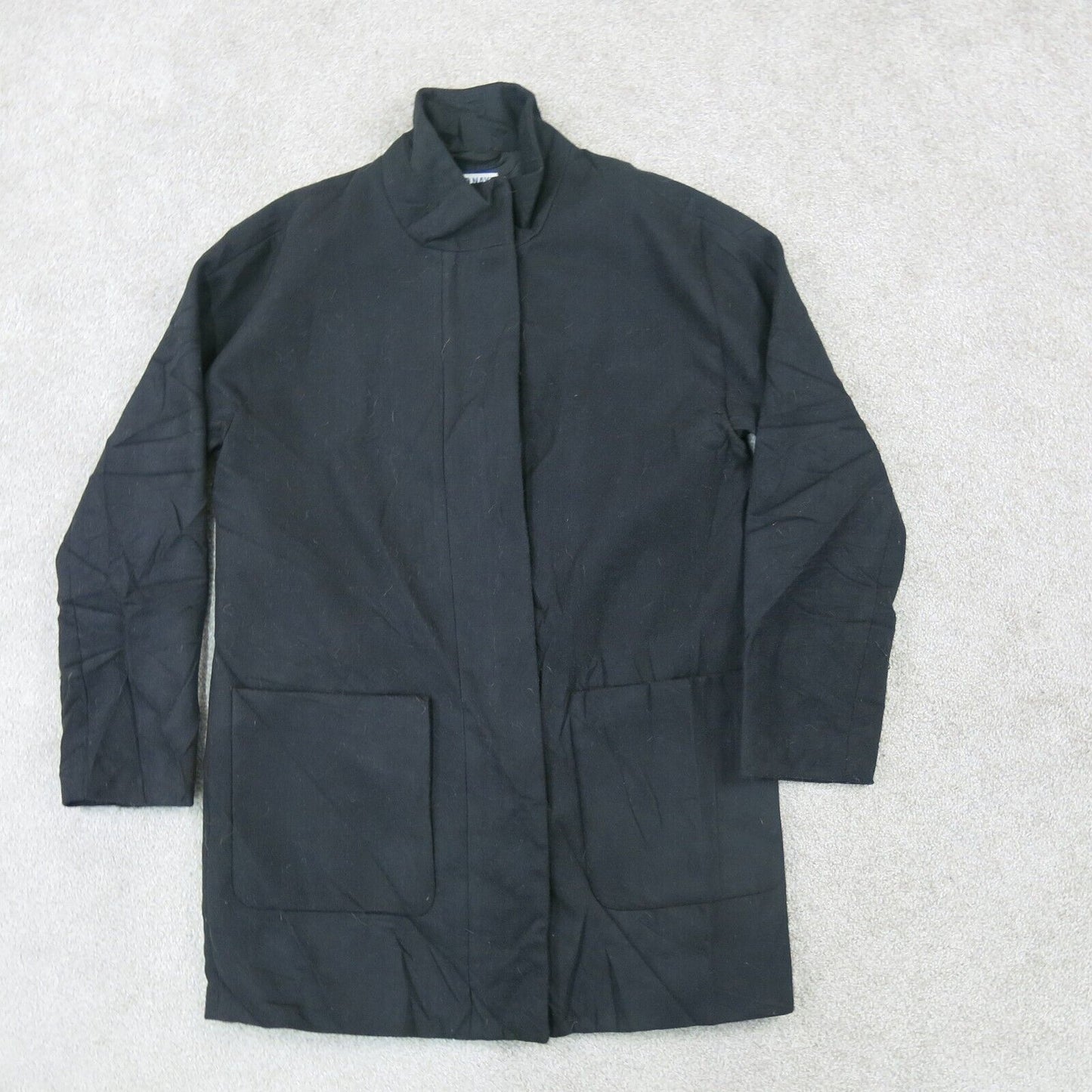 Old Navy Womens Winter Jacket Long Sleeves Mock Neck  Pockets Black Size Medium
