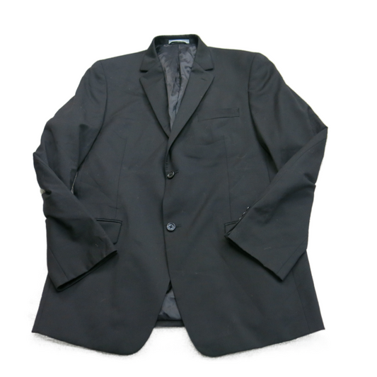 Michael Kors Mens Blazer Coat Single Breasted 100% Wool Long Sleeve Black SZ 42R