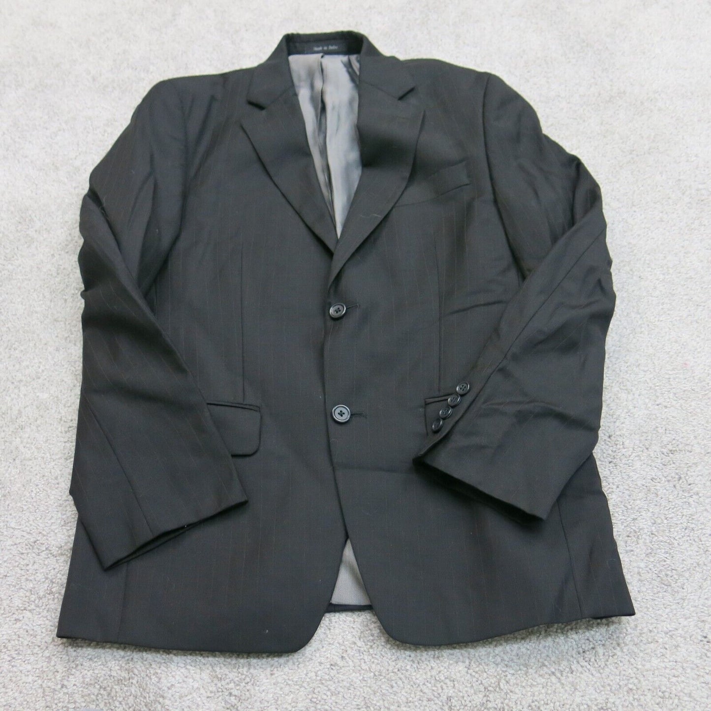 Michael Kors Mens Blazer Jacket 100% Wool 2 Button Long Sleeve Black Size 36R