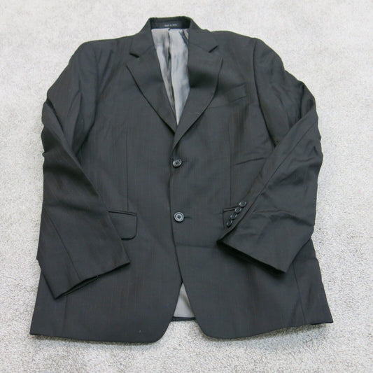 Michael Kors Mens Blazer Jacket 100% Wool 2 Button Long Sleeve Black Size 36R