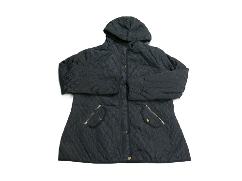 Cavalini Men Qualited Jacket Coat Windbreaker Full Zip Hooded  Pockets Black 2XL
