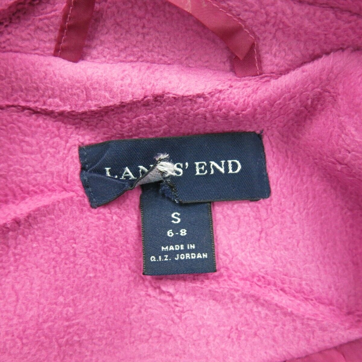 Lands End Womens Pea Coat Double Breasted Long Sleeve Pockets Pink Size Small