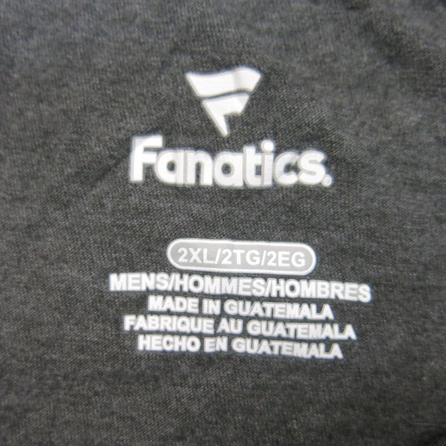 Fanatics Mens Graphic T Shirt Short Sleeves Crew Neck Pullover Black Size 2XL