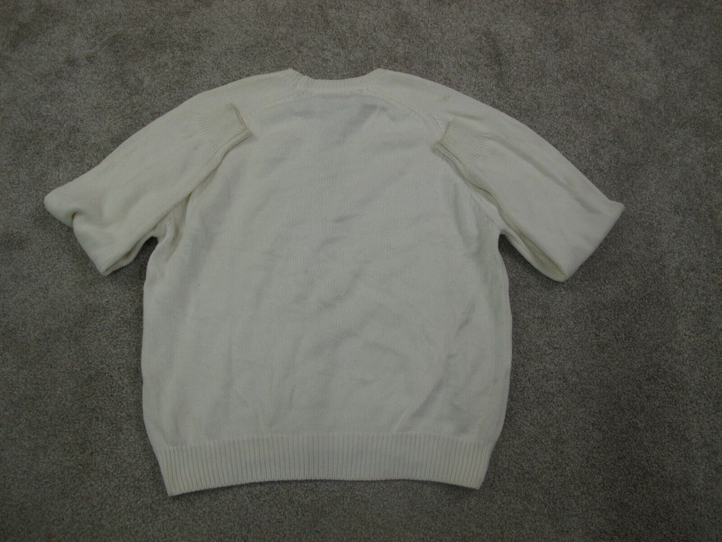 Lands End Womens Drifter Sweater Knitted Long Sleeves Ivory Size Medium 10-12