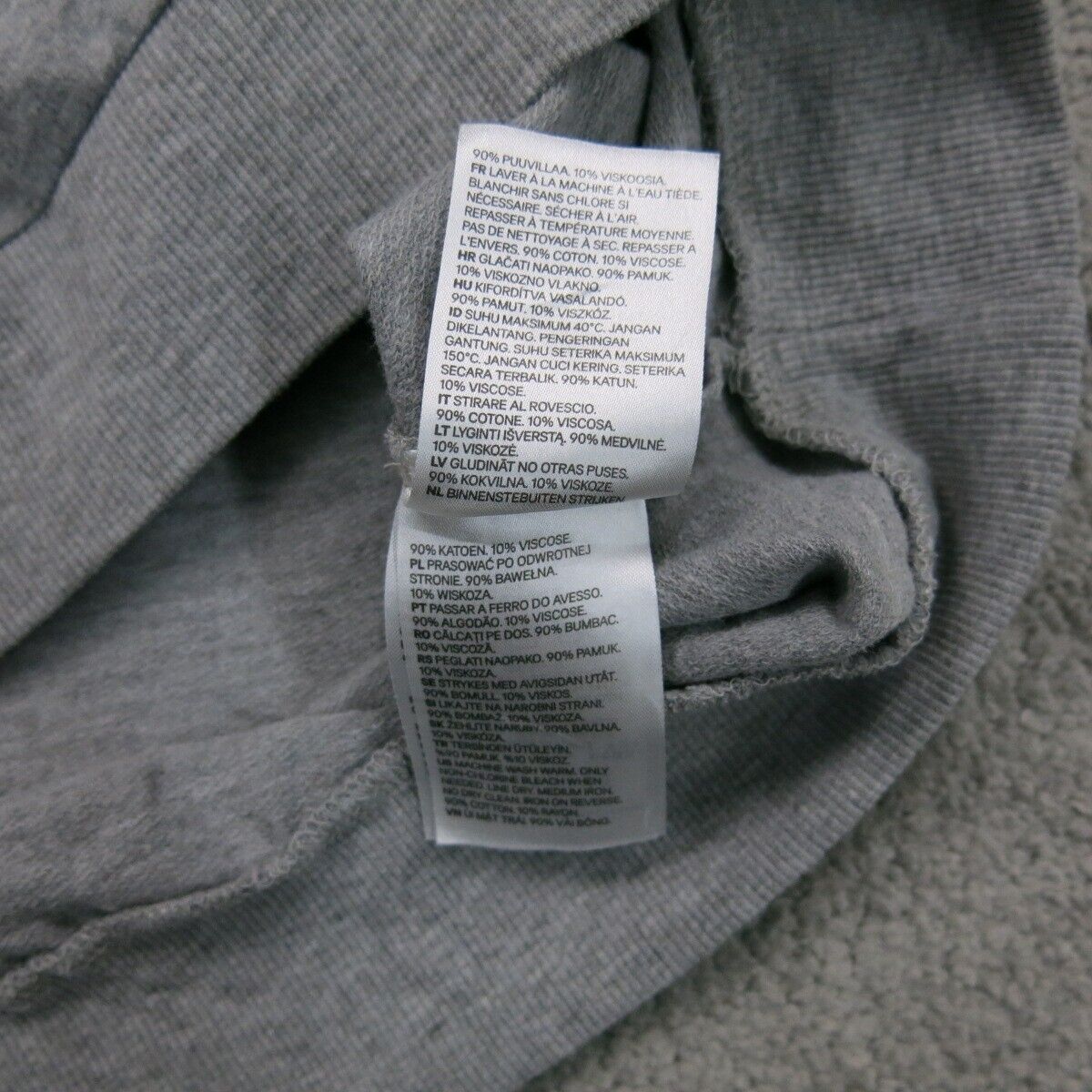 Divided H&M Womens Sweater Knitted Crew Neck Long Sleeve Cotton Gray Size Medium