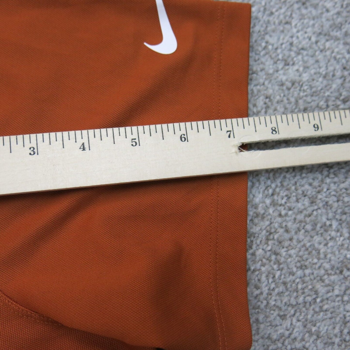 Nike Mens Dri Fit Pullover Polo T Shirt Short Sleeve Orange Size XL