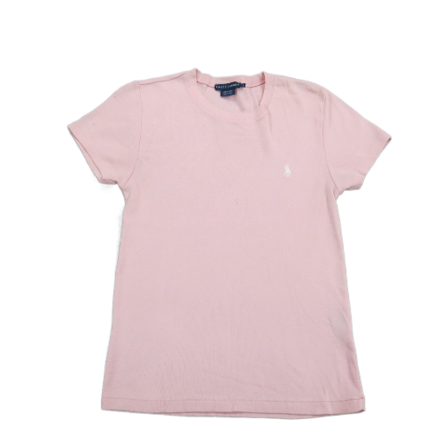 Ralph Lauren Women Pullover T-Shirt Top Crew Neck Short Sleeve 100%Cotton Pink L