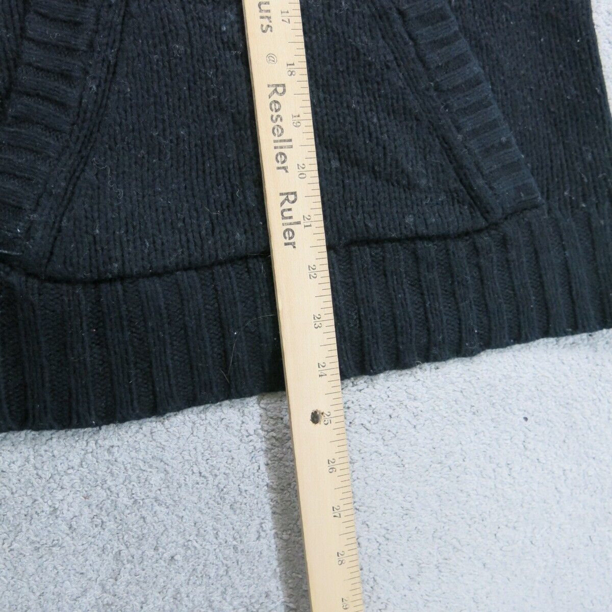 Old Navy Womens Pullover Knitted Sweater V Neck Flare Sleeves Black Size Small